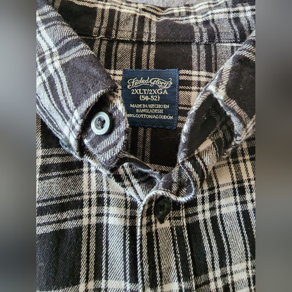 NWT Men's Faded Glory button down size 2XLT - Picture 3 of 6